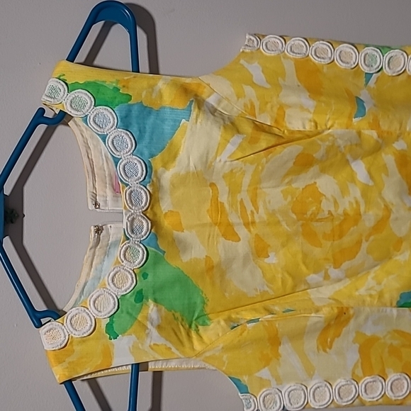 Lilly Pulitzer yellow rose Mila shift dress sz 2 - Picture 2 of 5